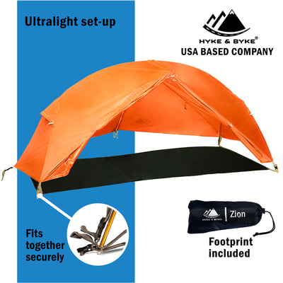 Zion 2 Person Backpacking Tent with Footprint