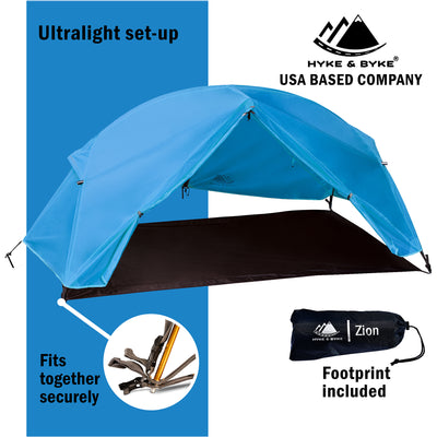 Zion 2 Person Backpacking Tent with Footprint