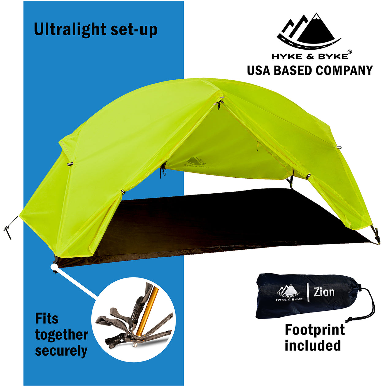 my second home zelt Zion 2 Person Backpacking Tent with Footprint