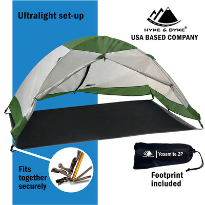 YOSEMITE 2 Person Backpacking Tent w/Footprint