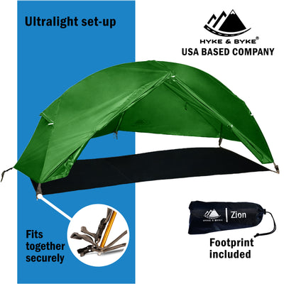 Zion 1 Person Backpacking Tent with Footprint