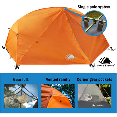 Zion 1 Person Backpacking Tent with Footprint