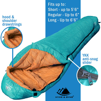 Eolus 30°F Ultralight 800FP Goose Down Sleeping Bag