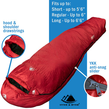 hyke and bike schlafsack Snowmass 0°F Ultralight Down Sleeping Bag