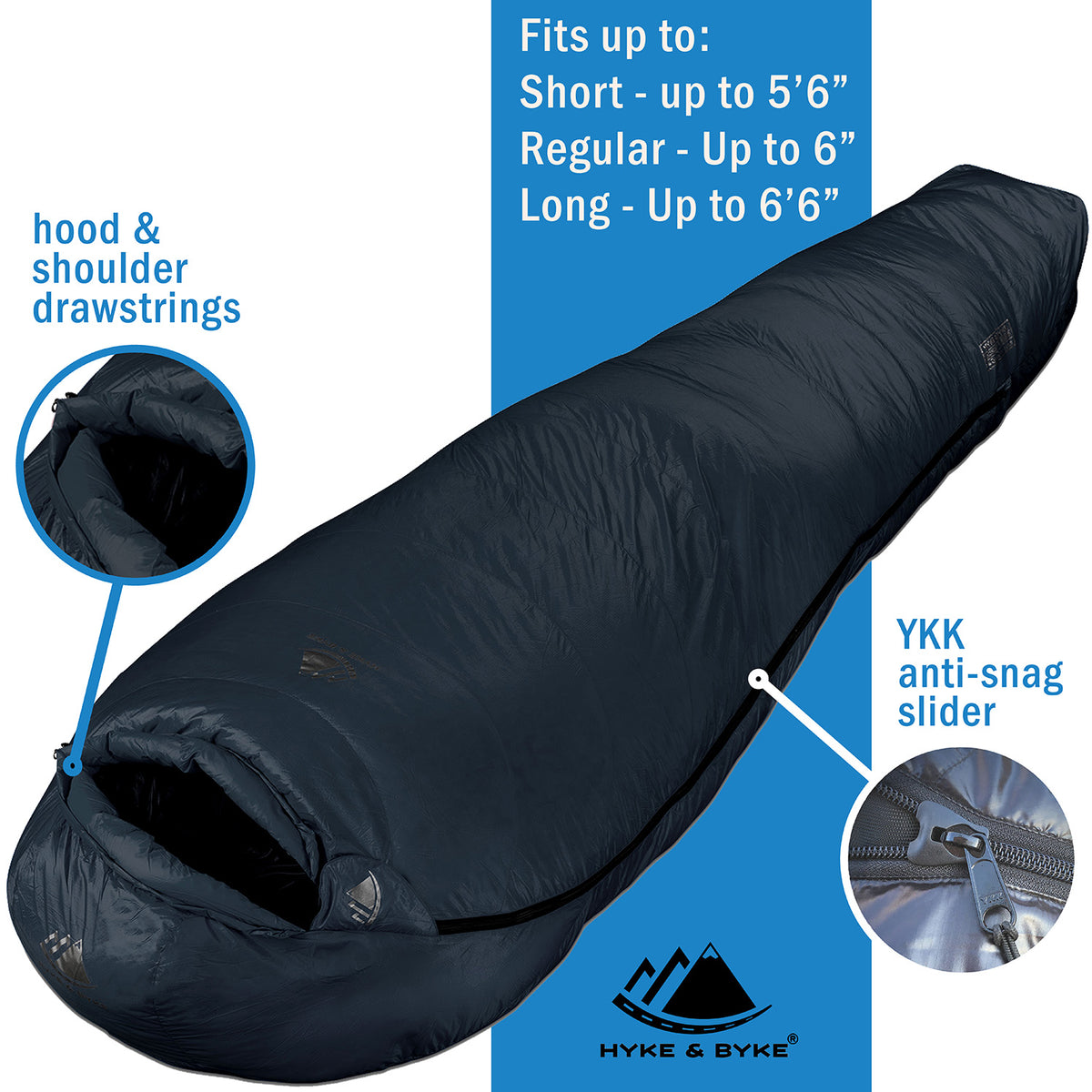 hyke and bike schlafsack Shavano 32 °F Ultralight Down Sleeping Bag