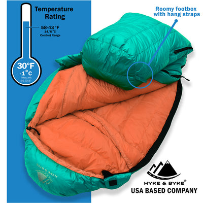 Eolus 30°F Ultralight 800FP Goose Down Sleeping Bag