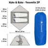 YOSEMITE 2 Person Backpacking Tent w/Footprint