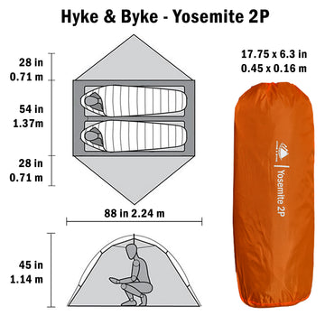 hyke and byke yosemite tent Yosemite 2 Person Backpacking Tent