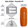 YOSEMITE 2 Person Backpacking Tent w/Footprint