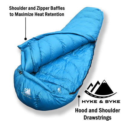 Snowmass 0°F Ultralight 650FP Down Sleeping Bag Sleeping Bag Hyke & Byke