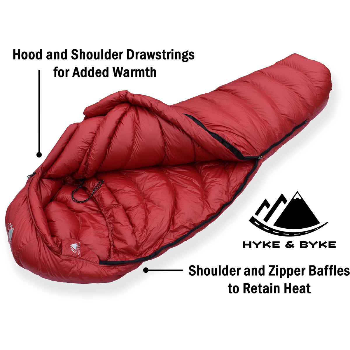 hyke and bike schlafsack Quandary 15°F Ultralight Down Sleeping Bag