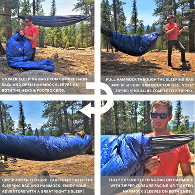 Crestone 0°F Hammock Compatible Ultralight 650FP WR Down Sleeping Bag