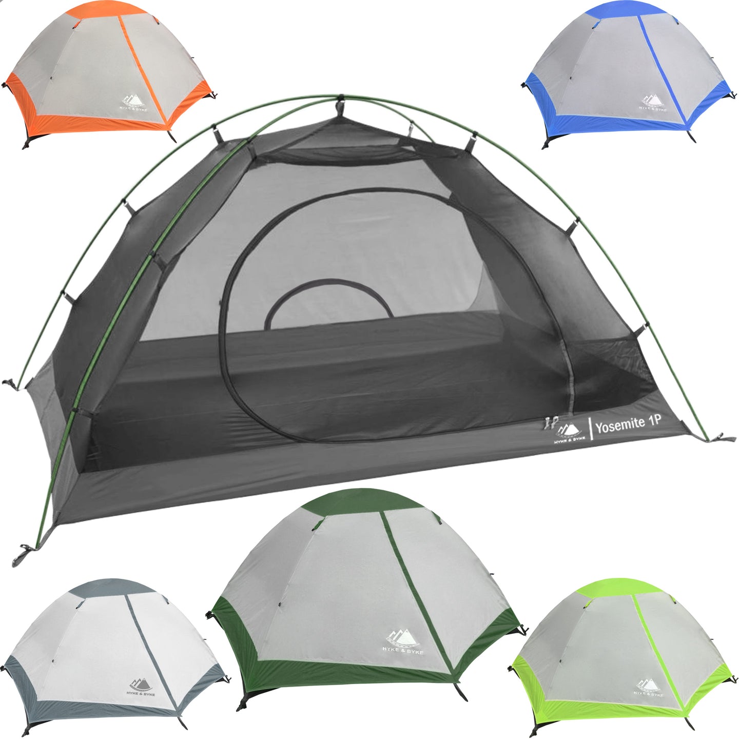1 Person Backpacking Tent Hyke Byke USA