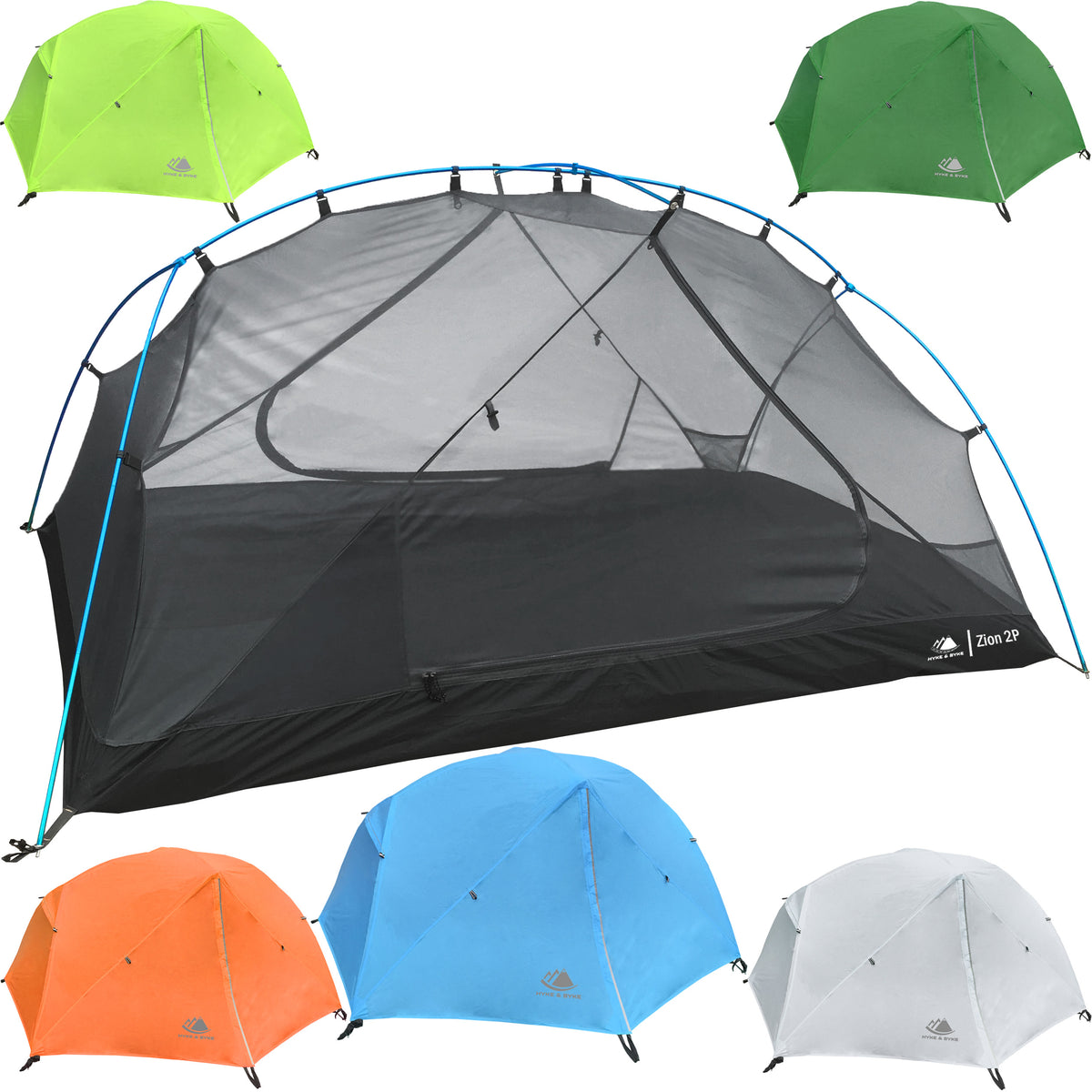 Zion 2 Person Backpacking Tent with Footprint Hyke Byke USA