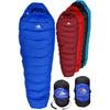 Snowmass 0°F Ultralight 650FP Down Sleeping Bag Sleeping Bag Hyke & Byke Long Blue