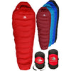 Snowmass 0°F Ultralight 650FP Down Sleeping Bag Sleeping Bag Hyke & Byke Regular Red