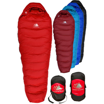 Snowmass 0°F Ultralight 650FP Down Sleeping Bag Sleeping Bag Hyke & Byke Regular Red